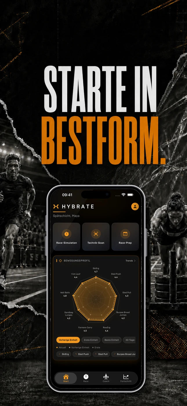 HYBRATE App: Starte in Bestform.